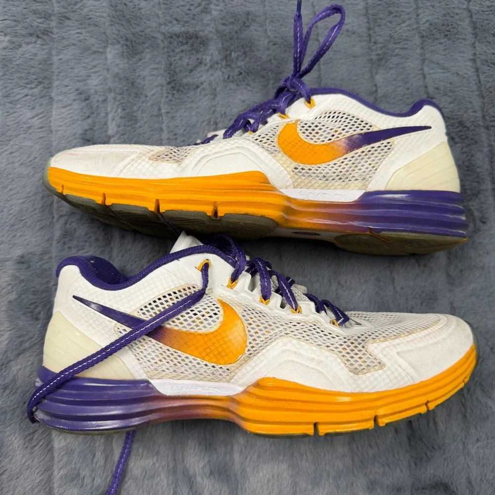 Nike Lunar TR1 Rivalry LSU Tigers White Gold Purple 574130-175 Mens 10.5 Sample